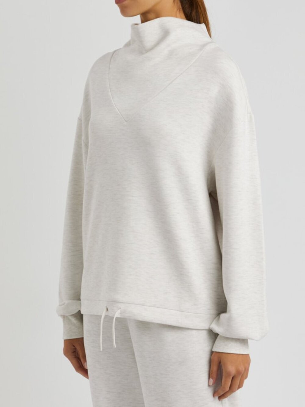 Varley Ivory Betsy Stretch-Jersey doublesoft Sweatshirt Size Large 38230